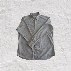 Uniqlo Button Down Men's XL Gray White Gingham Special Occasion Career Business